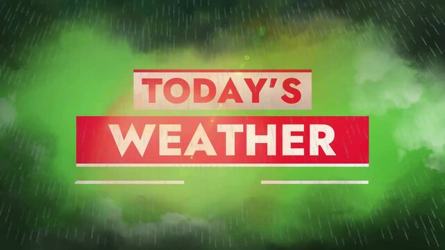 green screen raining thunder dark cloudy today's weather font 