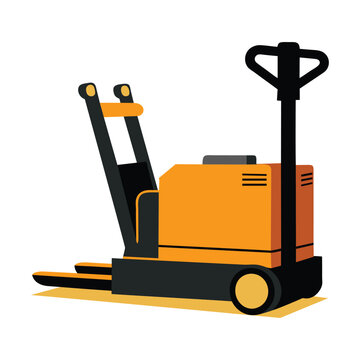 Electric Pallet Jack Silhouette Vector Illustration