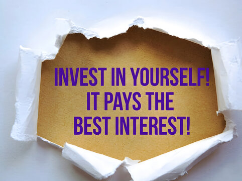 Invest In Yourself Motivation Quote for Personal Growth, Success Mindset and Self Improvement