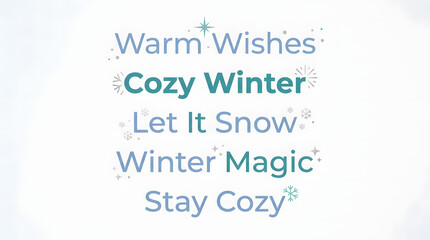 Obraz premium Premium high quality stock photo festive winter wishes typography with snowflakes and sparkling elements