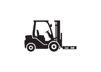 Naklejka premium Golf cart vector silhouette, black color silhouette, white background icon for industrial or warehouse use in logistics operations