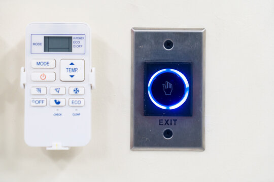 Modern Touchless Exit Button and Remote Control