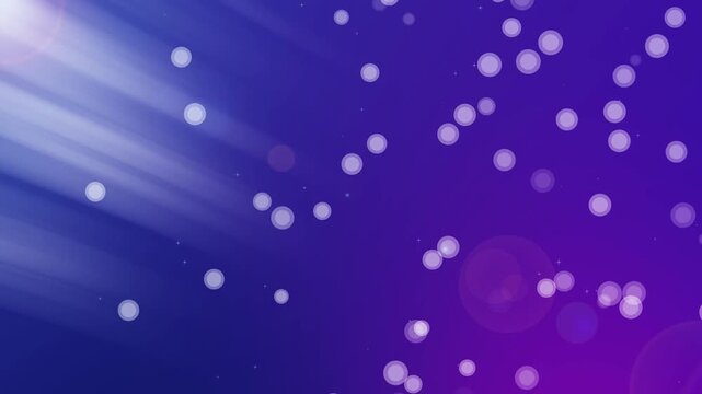 Abstrac background with light rays and bokeh circles animation, soft lens flares and gradient glow