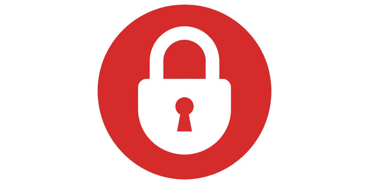 Red lock icon representing security or protected status.