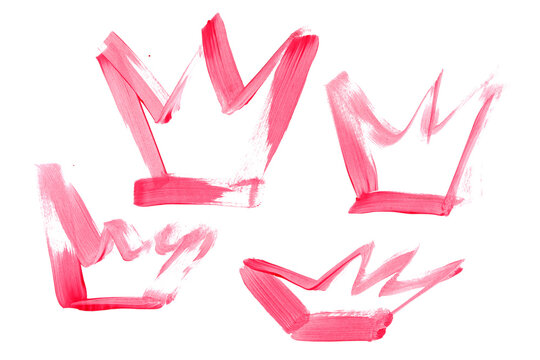 Symbol drawn with watercolor brush strokes isolated on white