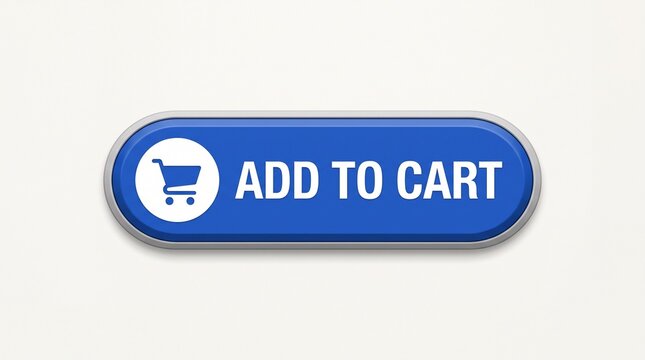 Blue Buy Now Button with Shopping Cart Icon