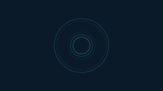 Animated chatbot with pulsing signal waves for digital communication and artificial intelligence interface animation 4k