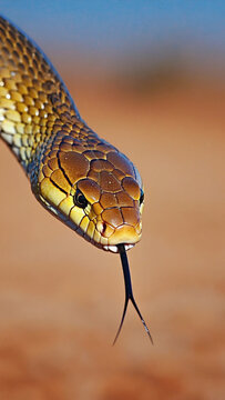close up of a snake in a row