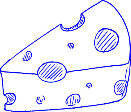 vector illustration of a slice of cheese