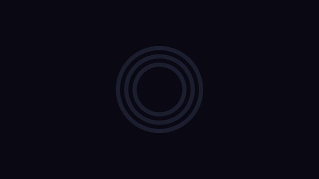 Minimalist loading spinner animation with colorful rotating progress rings on dark 4k background circle