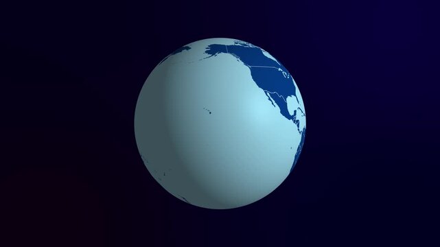 3D glossy Planet Earth Rotation Animation. World map with borders of all countries. Location Pakistan on the globe. Outline. 	Pakistani flag. Satellite. Globe. 4K. Animated Video