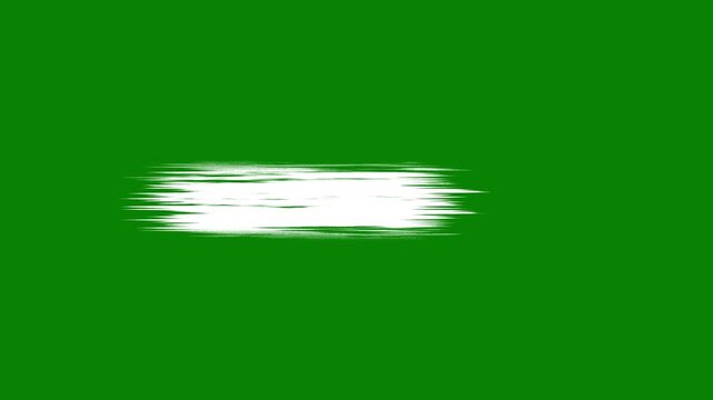 Brush strokes, hand painted ink lines and grunge marks on green screen, animated paint elements, artistic transition overlay, chroma key motion graphics, 4k hd video footage