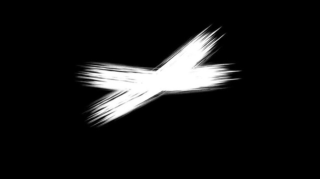 Paint splash, dynamic brush stroke animation with hand drawn ink marks, grunge texture, artistic design elements, creative transition effect, black background, 4k seamless loop