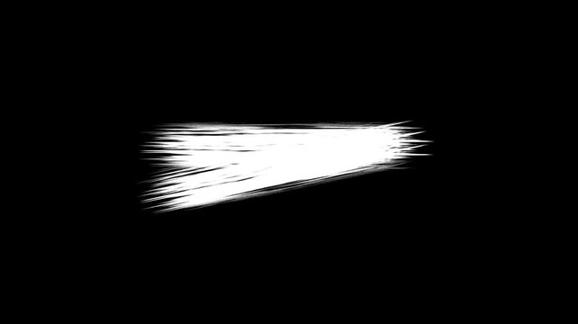 Brush line ,animated paint strokes and rough ink splatters, hand painted grunge elements, artistic motion graphics overlay, black background, 4k transition footage