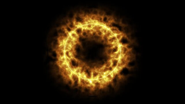 ring fire explosion.4k motion graphics video