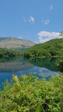 blue eye, syri i kater, Albania. Emerald green spring, close to Gjirokaster or Saranda. High quality FullHD footage
