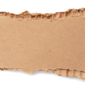 Papel kraft marrom rasgado macro PNG fundo transparente