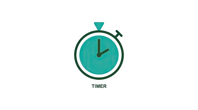 Green stopwatch timer icon with hands.