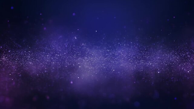 Purple glitter loop with fine dust drifting slowly and particles glowing in layers beautiful
