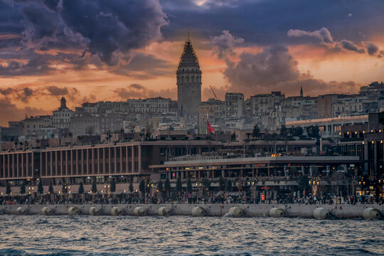 Galataport view in Istanbul of Turkey