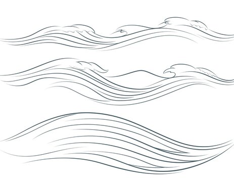 Wavy lines flow across clean white space