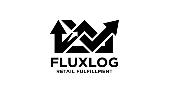 Fluxlog Retail Fulfillment Modern Business Logo Design.