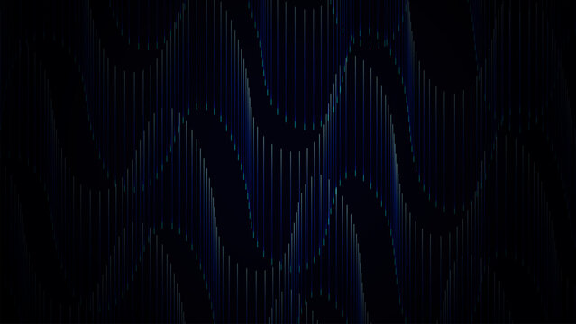 Abstract wavy lines technology on a blue background. Big Data concept