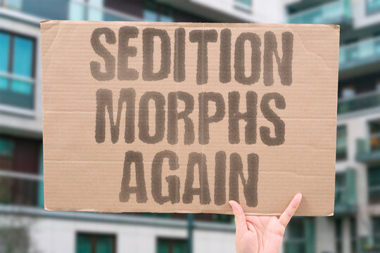 "Sedition Morphs Again" Show speech laws evolving to fit new technologies. EVOLUTION. SPEECH. LAW. TECHNOLOGY. ADAPTATION.