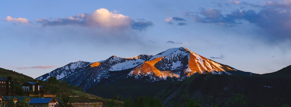 sunset in the mountains