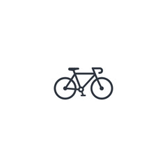 Fototapeta premium Bicycle icon logo flat vector design