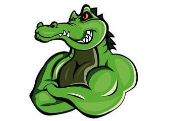Obraz premium mascotte de crocodile