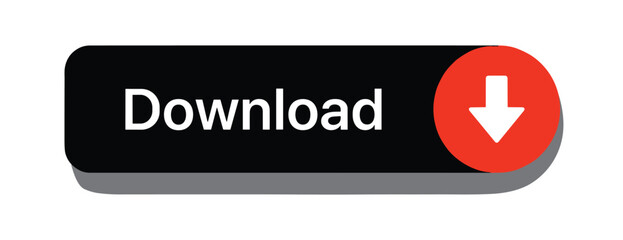 Fototapeta premium Download Button with Down Arrow Icon: A sleek, modern download button, featuring the word Download prominently displayed and accompanied by a clear down arrow icon within a red circle.