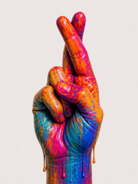 Colourful Hand Gesture Q