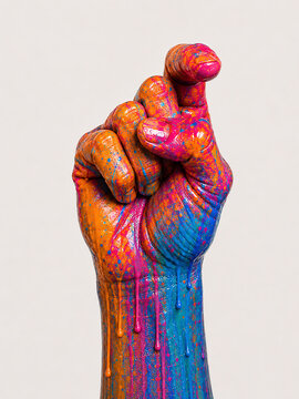 Colourful Hand Gesture T