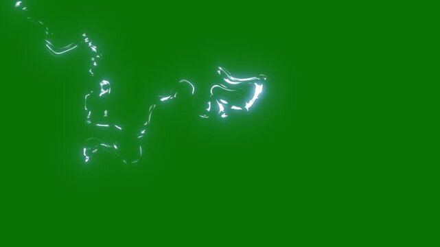 Animated blue electric lightning strikes with powerful thunder glow, cartoon energy blast, plasma flash explosion, storm bolt effect on green background, transparent alpha channel VFX, seamless 4K