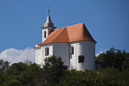 Chapel of St.Anthony above the town Dolni Kounice,Czech Republic,Europe
