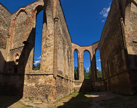Ruin of the monastery "Rosa Coeli" in Dolni Kounice,Czech Republic,Europe
