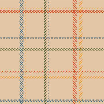 Cozy Autumn Plaid Seamless Pattern