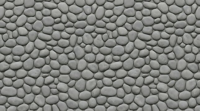 Seamless pattern of grey rounded river stones