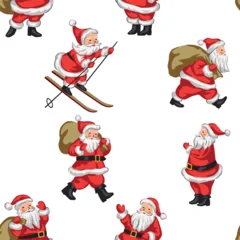 Christmas Santa Claus seamless pattern. Holiday decoration. © good_mood