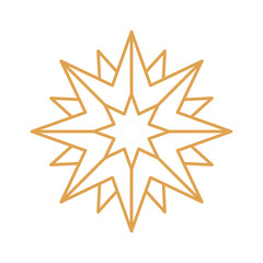 Obraz premium Star Burst Geometric Emblem Line Art