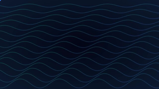 Abstract blue wave motion background, seamless looping digital flow animation, minimalist geometric lines pattern for modern tech 4k