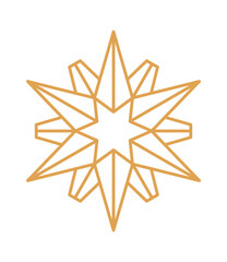 Obraz premium Star Geometric Burst Line Art Symbol