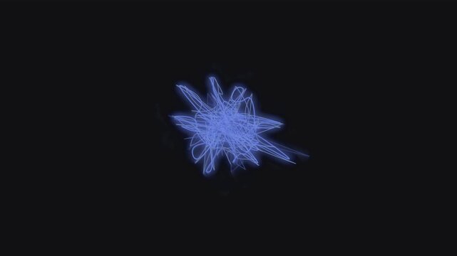 Neon pink scribble motion background. Abstract glowing lines loop for digital video art.