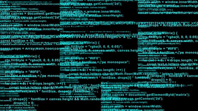 Dynamic close up of programming text and execution commands floating in perspective, symbolizing cybersecurity monitoring, system administration and complex data management tasks.