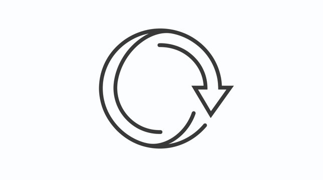 Circular Arrow Symbol for Refresh and Rotation.