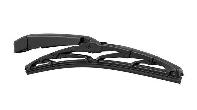 Modern car windshield wiper blade isolated on transparent background