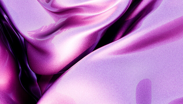 Pink satin fabric texture with flowing abstract folds