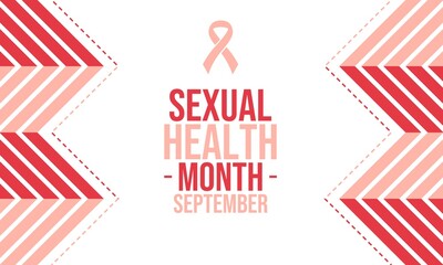 Fototapeta premium SEXUAL HEALTH MONTH on September concept background layout. Vector illustration template for greeting card, banner, or poster.