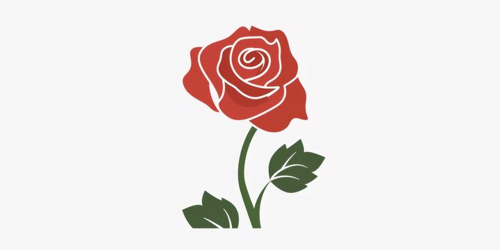 Red rose flower symbol of love and romance